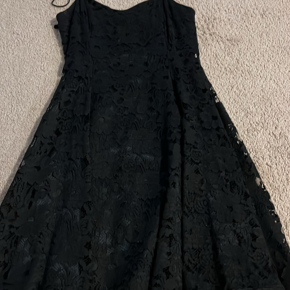 Ann Taylor black lace dress size 6 - Picture 1 of 7